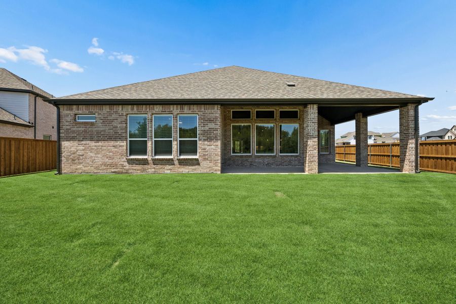 Exterior details and patio area of a home in Rainwater Crossing, Celina (Image 4).