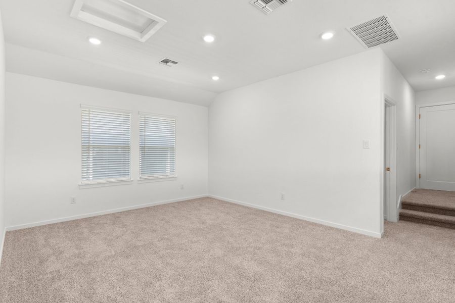 Representative unfurnished interior of a home built from the Ludo by Chesmar Homes in Deerbrooke Cottages, Leander (Image 12). Representative unfurnished interior of a home built from the Ludo by Chesmar Homes in Deerbrooke Cottages, Leander (Image 12).