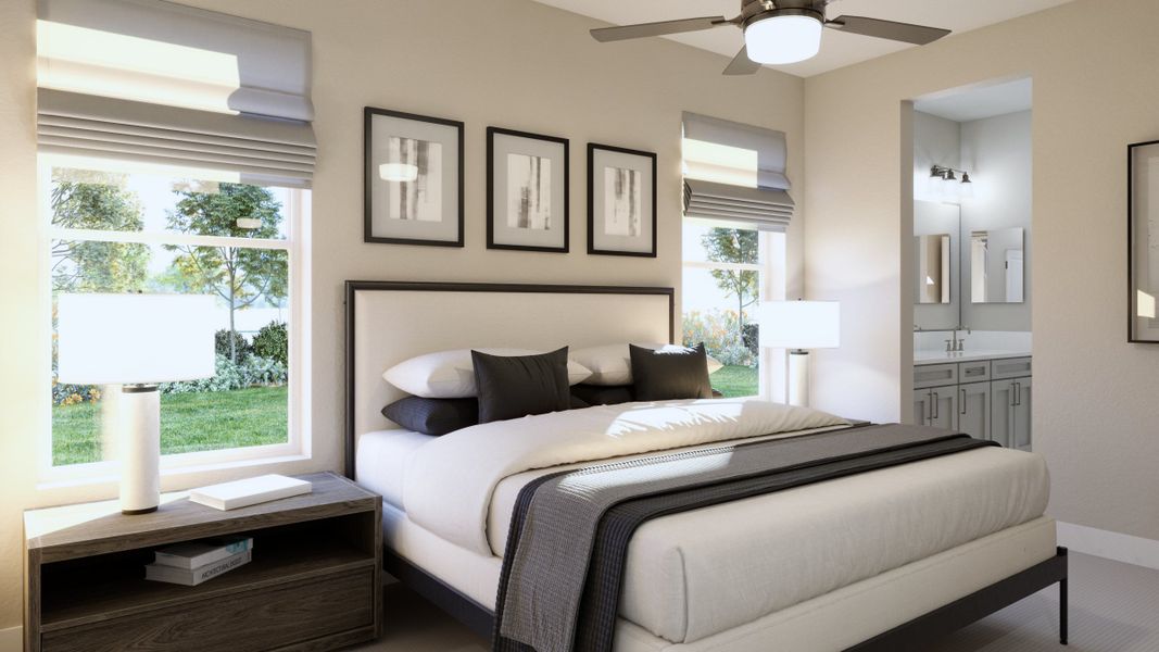 Representative furnished interior of a home built from the Overlook by Risewell Homes in Spring Walk at The Junction, Debary (Image 10).