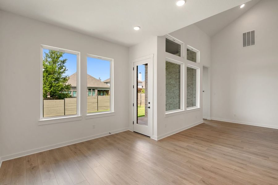 Spacious, unfurnished interior of a new home in Park Collection At Wolf Ranch, Georgetown (Image 32). Spacious, unfurnished interior of a new home in Park Collection At Wolf Ranch, Georgetown (Image 32).