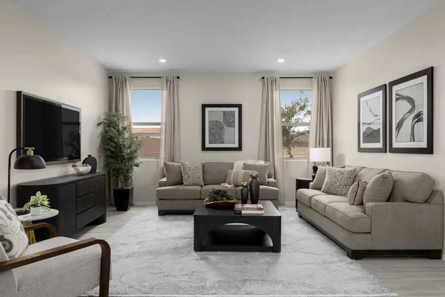 Representative furnished interior of a home built from the 1727 by KB Home in Mandarina Reserve, Marana (Image 8).