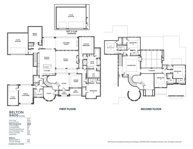 2D floor plan layout for the Belton - SH 9405 by Shaddock Homes in Hilltop Ranch, Leander, TX (Image 3). 2D floor plan layout for the Belton - SH 9405 by Shaddock Homes in Hilltop Ranch, Leander, TX (Image 3).