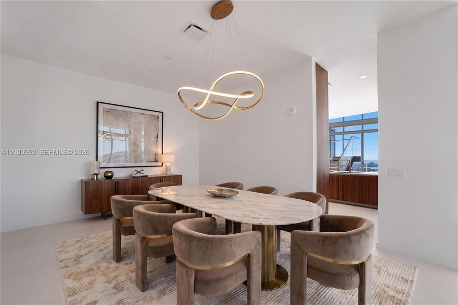 Furnished interior view inside a new home in , Miami (Image 16).