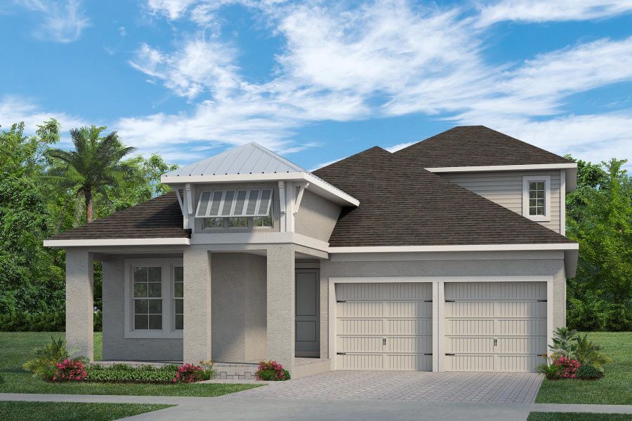 Representative exterior photo of a completed home built from the Hemingway by Rockwell Homes in Northlake At Ovation, Winter Garden, FL (Image 26).