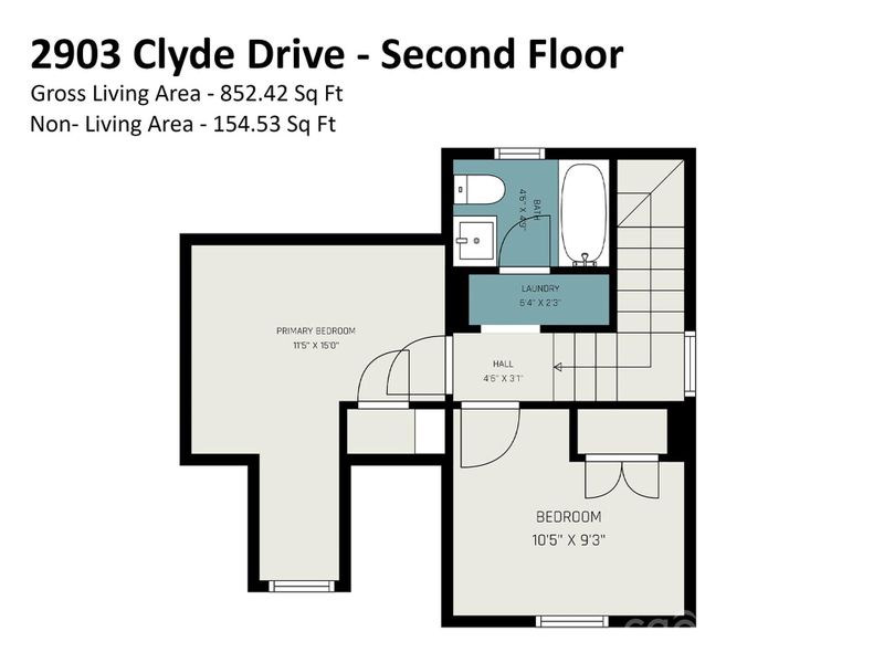 2D floor plan layout of this home in , Charlotte, NC (Image 4). 2D floor plan layout of this home in , Charlotte, NC (Image 4).