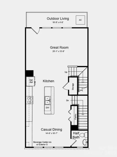 Main Level Floor Plan - Additional Highlights Include: upgraded shower with ledge in the primary bathroom and full bathroom in place of a half bathroom on the lower floor