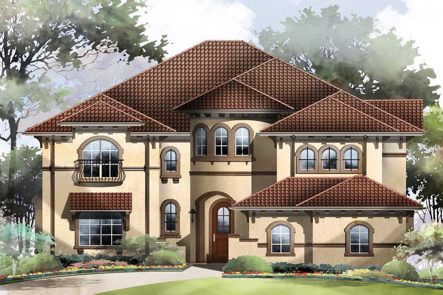 Representative exterior photo of a completed home built from the Downton Abbey by Grand Homes in Grand Oaks, Celina, TX (Image 20).