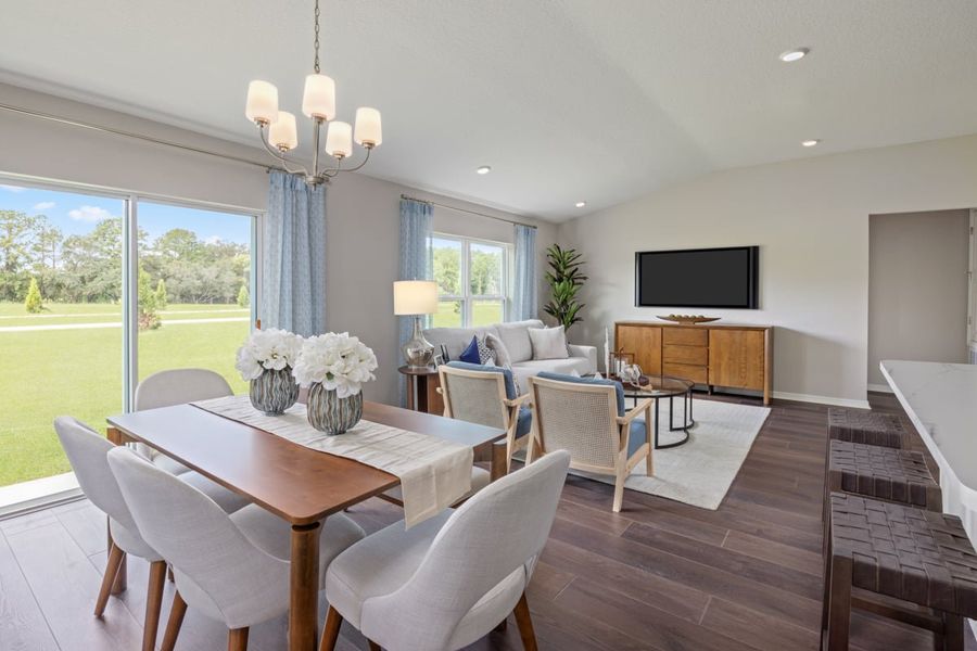 Representative furnished interior of a home built from the 1541 Modeled by KB Home in Woodland Oaks I, Brooksville (Image 6). Representative furnished interior of a home built from the 1541 Modeled by KB Home in Woodland Oaks I, Brooksville (Image 6).