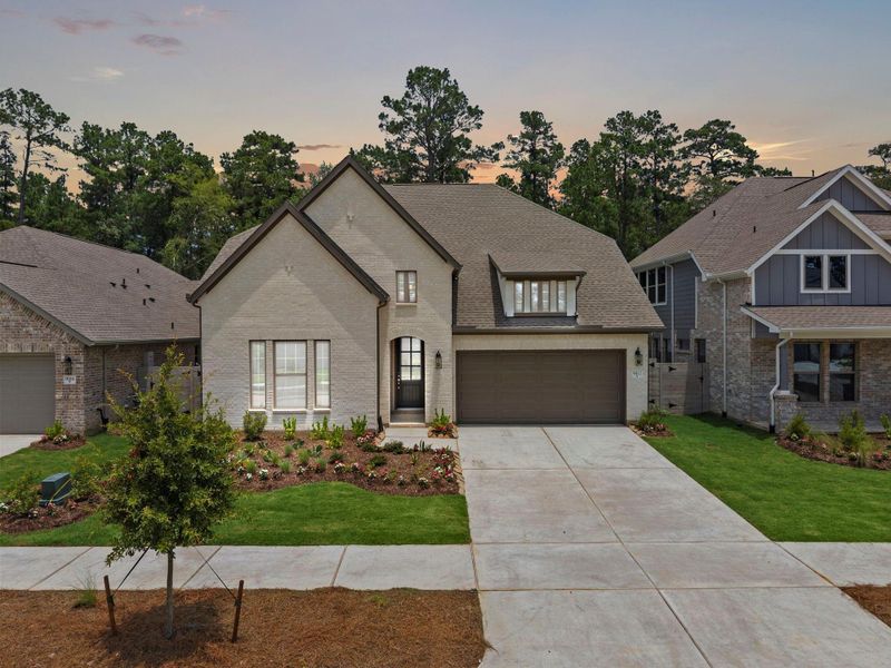 Front exterior of a new home in Two Step Farm, Montgomery, TX, highlighting curb appeal (Image 20).