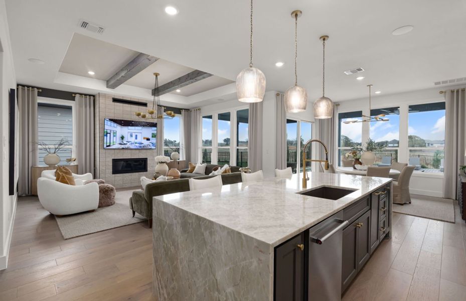 Representative furnished interior of a home built from the Renown by Del Webb in Del Webb Austin at Lost Pines, Bastrop (Image 9). Representative furnished interior of a home built from the Renown by Del Webb in Del Webb Austin at Lost Pines, Bastrop (Image 9).