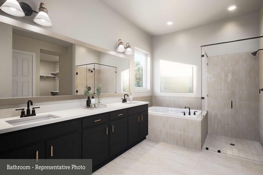 Furnished interior view inside a new home in Prairieland Village 40' Homesites, Cypress (Image 4).