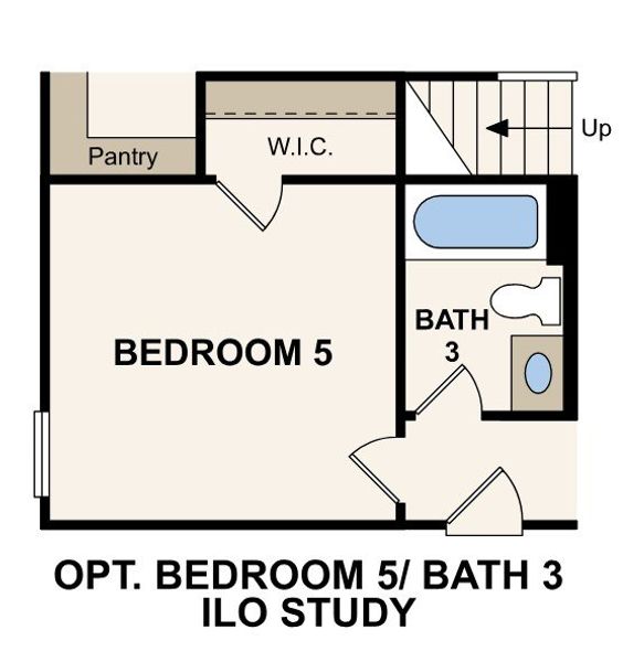 2D floor plan layout of this home in Rosemont Hill, San Antonio, TX (Image 4).
