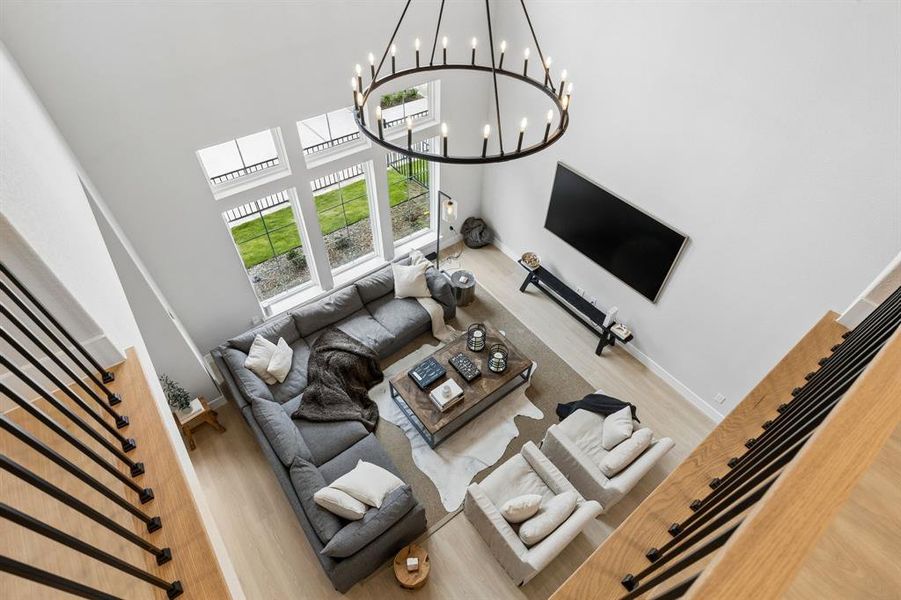 Furnished interior view inside a new home in Newman Village Townhomes, Frisco (Image 15). Furnished interior view inside a new home in Newman Village Townhomes, Frisco (Image 15).