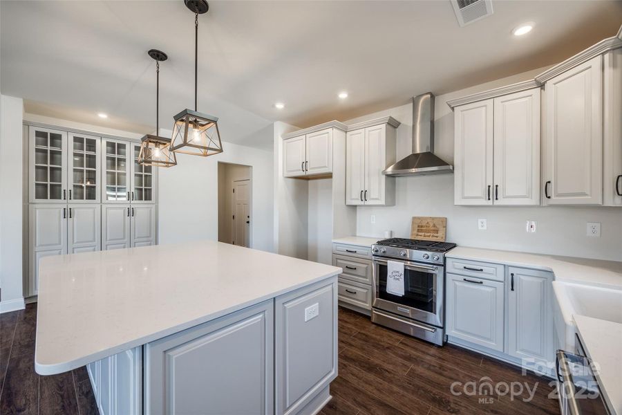 WOW! Gorgeous kitchen with floor-to-ceiling cabinets.