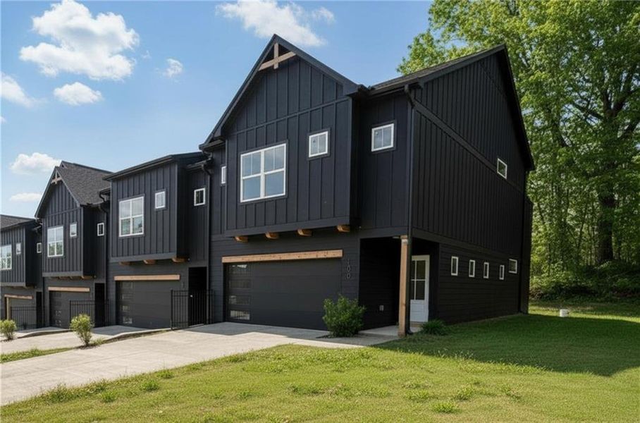 Front exterior of a new home in , Waleska, GA, highlighting curb appeal (Image 18). Front exterior of a new home in , Waleska, GA, highlighting curb appeal (Image 18).