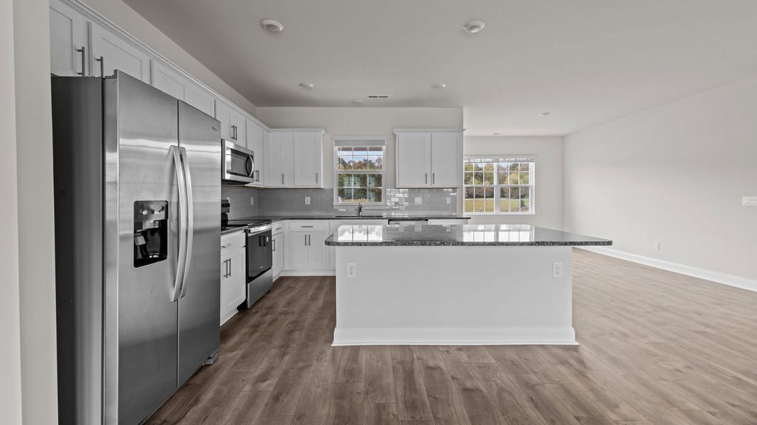 Furnished interior view inside a new home in Tyler - Home on the Lake, New Bern (Image 2). Furnished interior view inside a new home in Tyler - Home on the Lake, New Bern (Image 2).