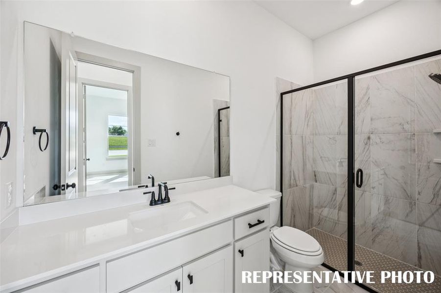 Friends and family will feel right at home in either of the beautifully finished guest baths. REPRESENTATIVE PHOTO Friends and family will feel right at home in either of the beautifully finished guest baths. REPRESENTATIVE PHOTO
