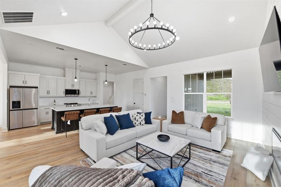 Furnished interior view inside a new home in , Graford (Image 15).