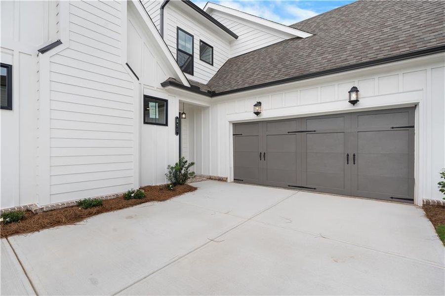 Exterior details and patio area of a home in Promenade at Sawnee Village, Cumming (Image 3).