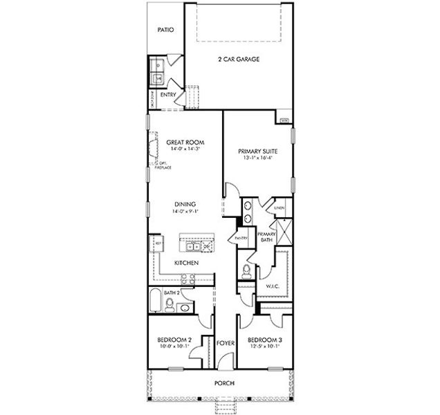 2D floor plan layout for the Easton - B by Meritage Homes in Benders Cove - Premier Series, Mount Juliet, TN (Image 3). 2D floor plan layout for the Easton - B by Meritage Homes in Benders Cove - Premier Series, Mount Juliet, TN (Image 3).