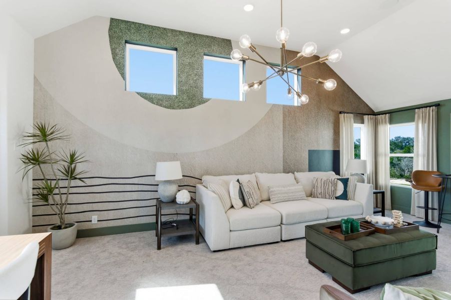 Furnished interior view inside a new home in Prominence – Now Selling, San Antonio (Image 40). Furnished interior view inside a new home in Prominence – Now Selling, San Antonio (Image 40).