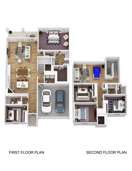 2D floor plan layout of this home in Silverthorne, Conroe, TX (Image 3).