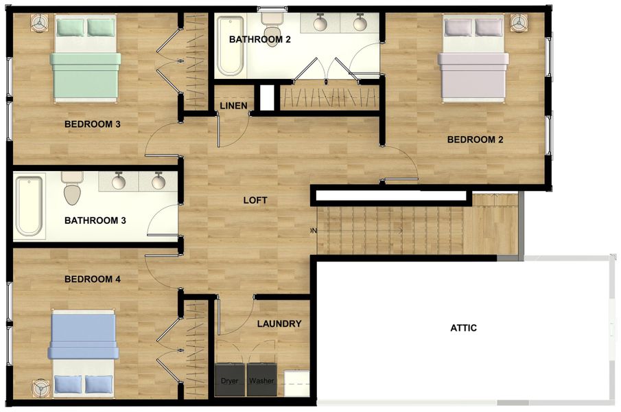 2D floor plan layout of this home in , North Charleston, SC (Image 3).