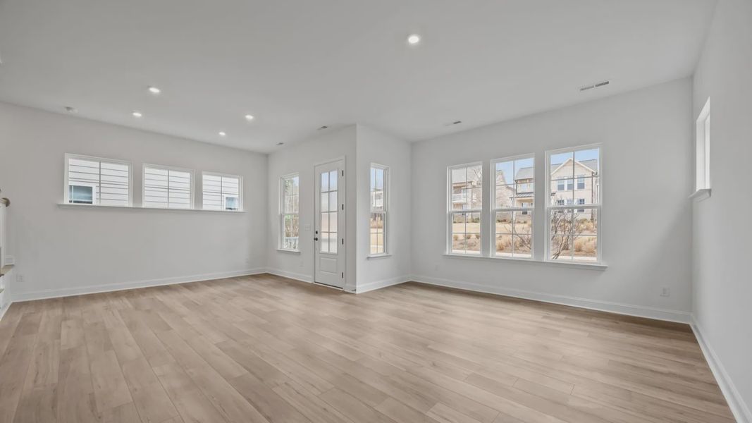 The Brentwood Plan by DRB Homes in River District, Charlotte NC.- Living area The Brentwood Plan by DRB Homes in River District, Charlotte NC.- Living area