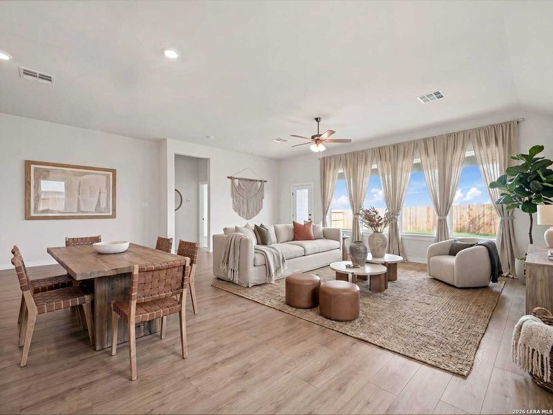 Furnished interior view inside a new home in Morgan Meadows, San Antonio (Image 3).