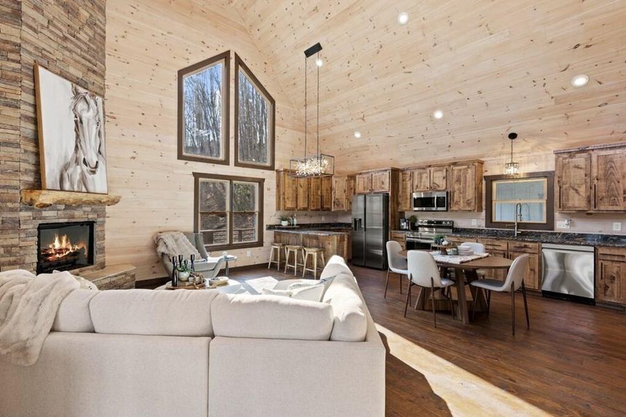 Furnished interior view inside a new home in , Blue Ridge (Image 5).