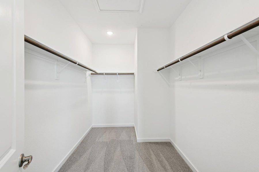 Large walk-in closet in the primary suite