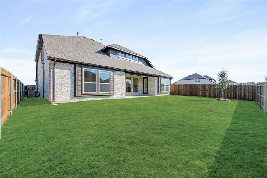 Exterior details and patio area of a home in Wildflower Ranch 60-65, Fort Worth (Image 19). Exterior details and patio area of a home in Wildflower Ranch 60-65, Fort Worth (Image 19).