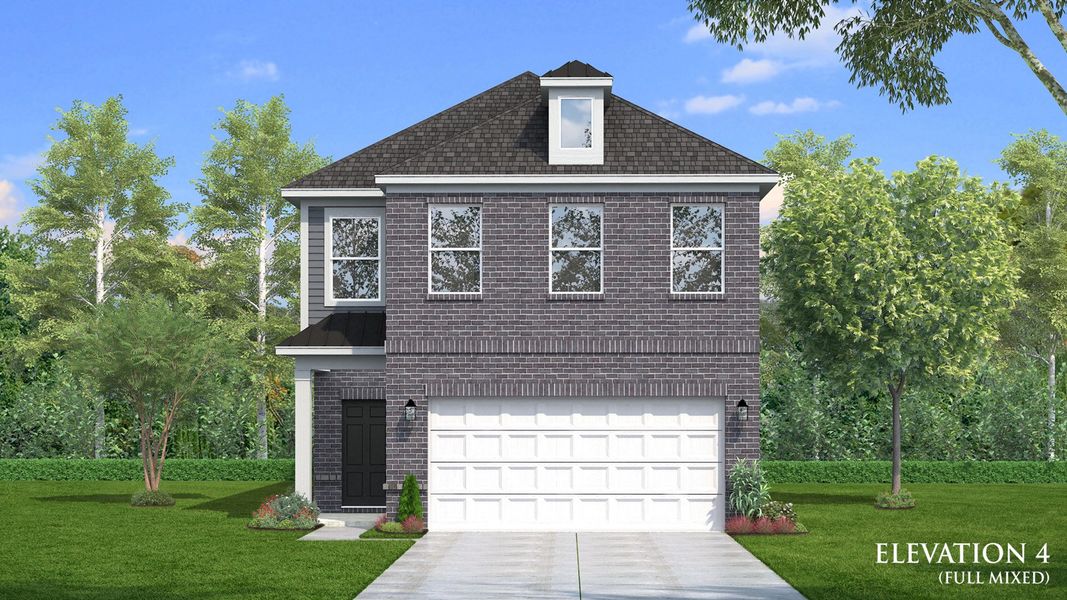 Representative exterior photo of a completed home built from the Juniper by DRB Homes in Sidney Creek Single Family, Zebulon, NC (Image 14). Representative exterior photo of a completed home built from the Juniper by DRB Homes in Sidney Creek Single Family, Zebulon, NC (Image 14).