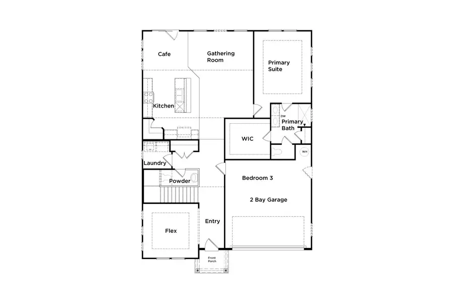 2D floor plan layout for the Greenwich by DRB Homes in McClure Farms, Columbia, TN (Image 3). 2D floor plan layout for the Greenwich by DRB Homes in McClure Farms, Columbia, TN (Image 3).