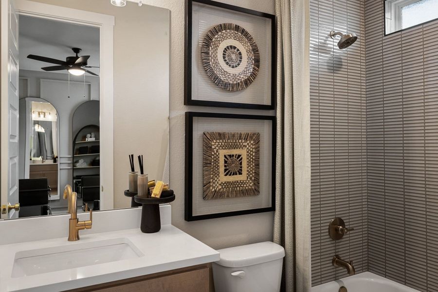 Furnished interior view inside a new home in Terrace Collection At Turner's Crossing, Buda (Image 46).