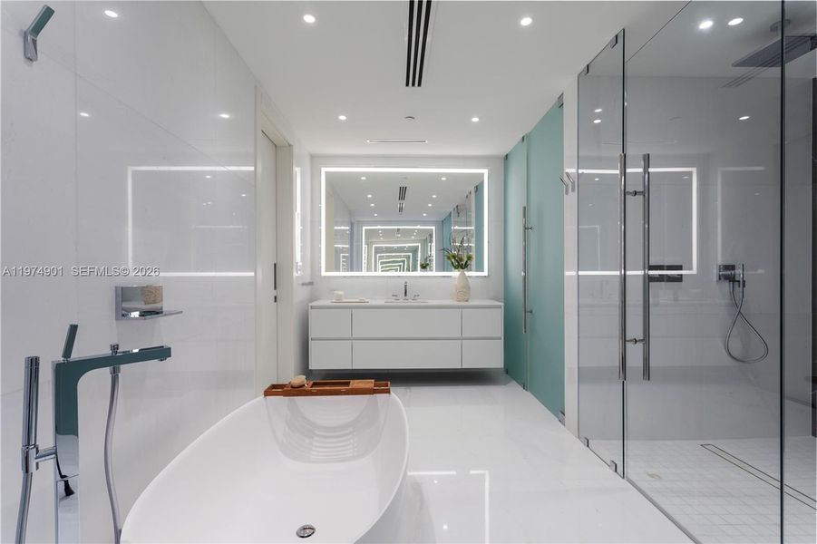 Furnished interior view inside a new home in , Miami (Image 30).