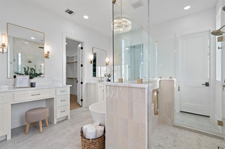 Furnished interior view inside a new home in , Krum (Image 6).