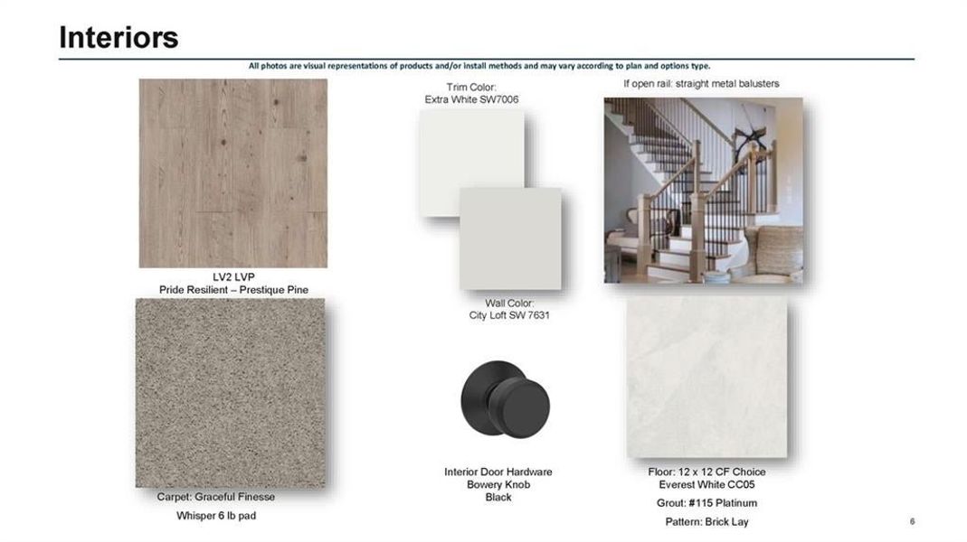 Interior and flooring finishes
