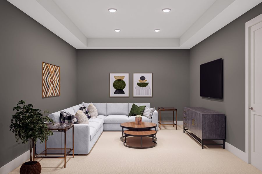 Representative furnished interior of a home built from the Savoy by Tri Pointe Homes in Harvest Green, Richmond (Image 8).