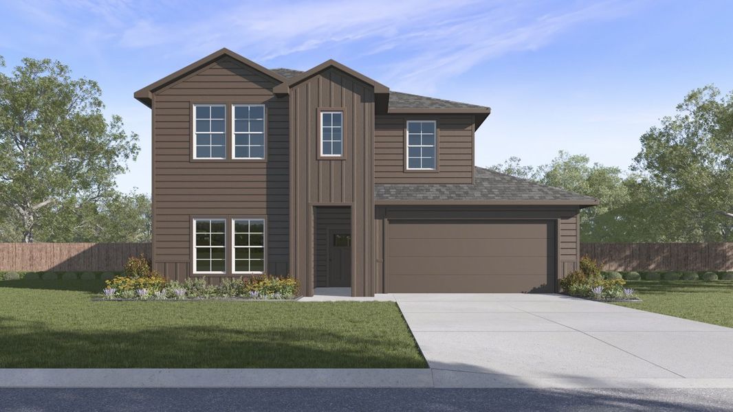 Representative exterior photo of a completed home built from the Naples by D.R. Horton in Waverly Estates, Josephine, TX (Image 2). Representative exterior photo of a completed home built from the Naples by D.R. Horton in Waverly Estates, Josephine, TX (Image 2).