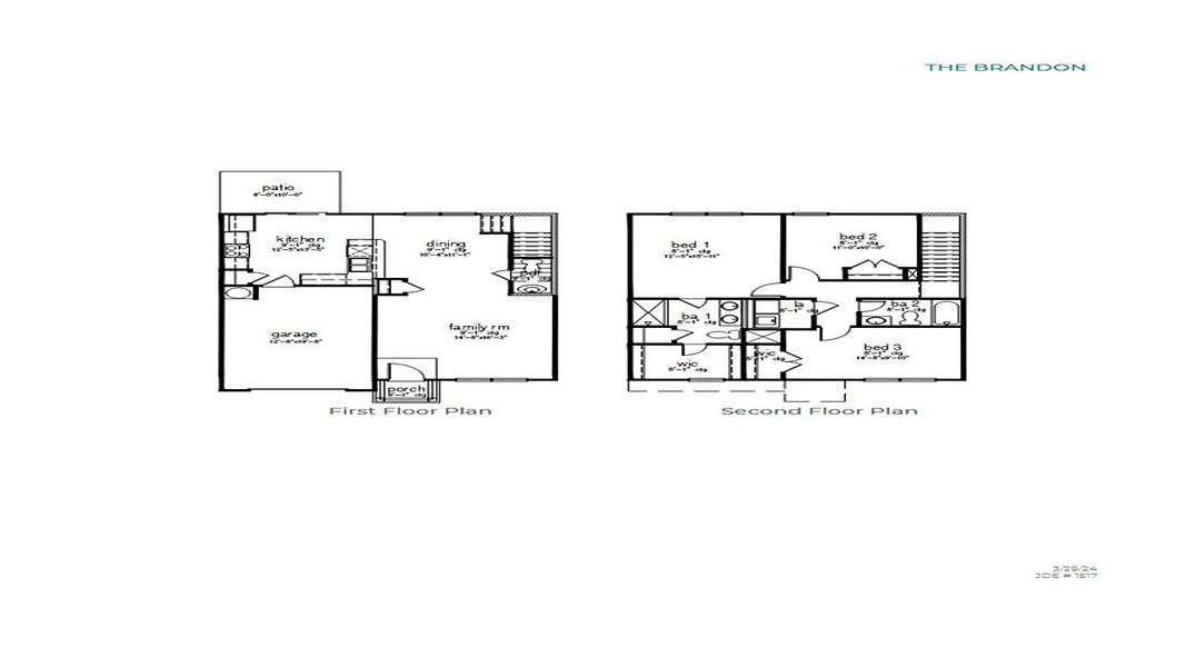 2D floor plan layout for the Brandon by D.R. Horton in Havenwood, North Charleston, SC (Image 2). 2D floor plan layout for the Brandon by D.R. Horton in Havenwood, North Charleston, SC (Image 2).