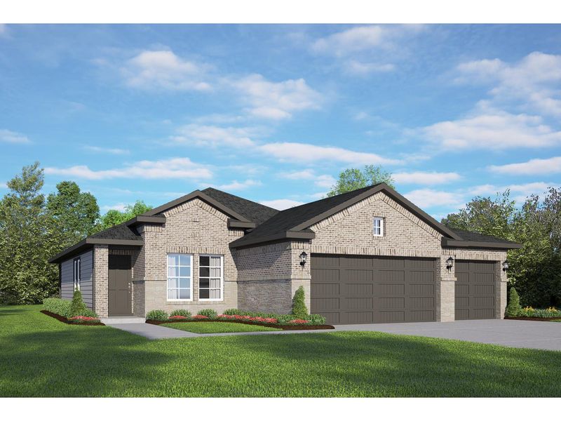 The Costa B with 3-Car Garage The Costa B with 3-Car Garage