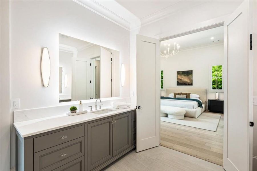 Furnished interior view inside a new home in , Alpharetta (Image 8).