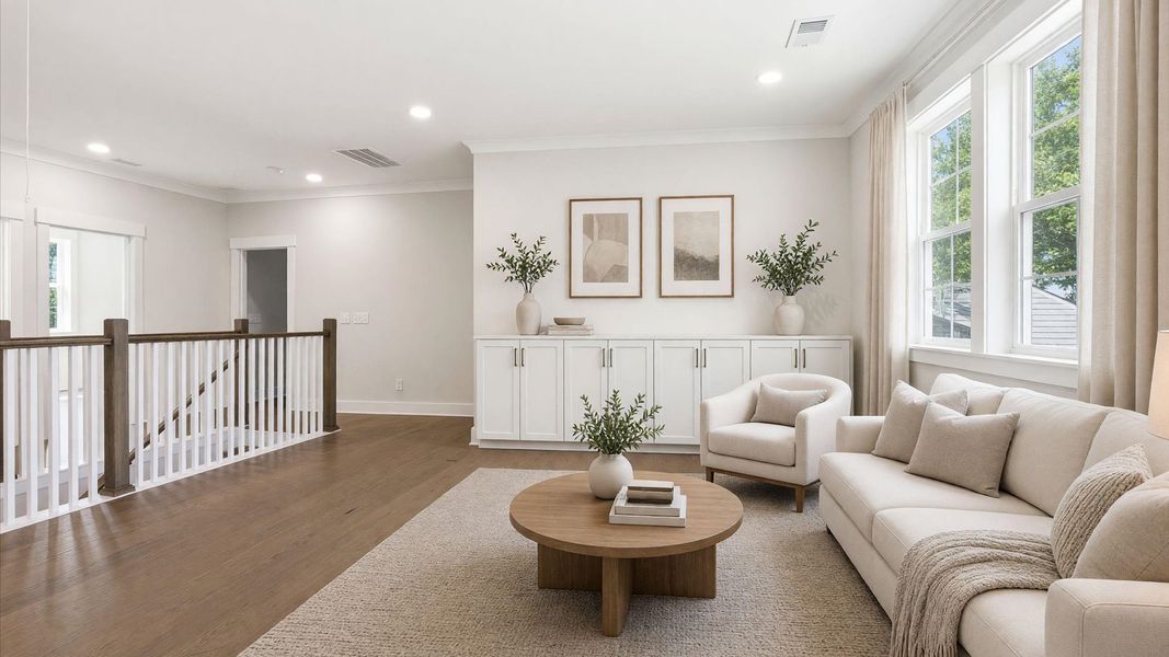Representative furnished interior of a home built from the Lighthouse II by DRB Homes in Bayview Acres, Mount Pleasant (Image 9).