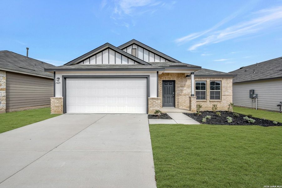 Front exterior of a new home in Winding Brook, San Antonio, TX, highlighting curb appeal (Image 24). Front exterior of a new home in Winding Brook, San Antonio, TX, highlighting curb appeal (Image 24).