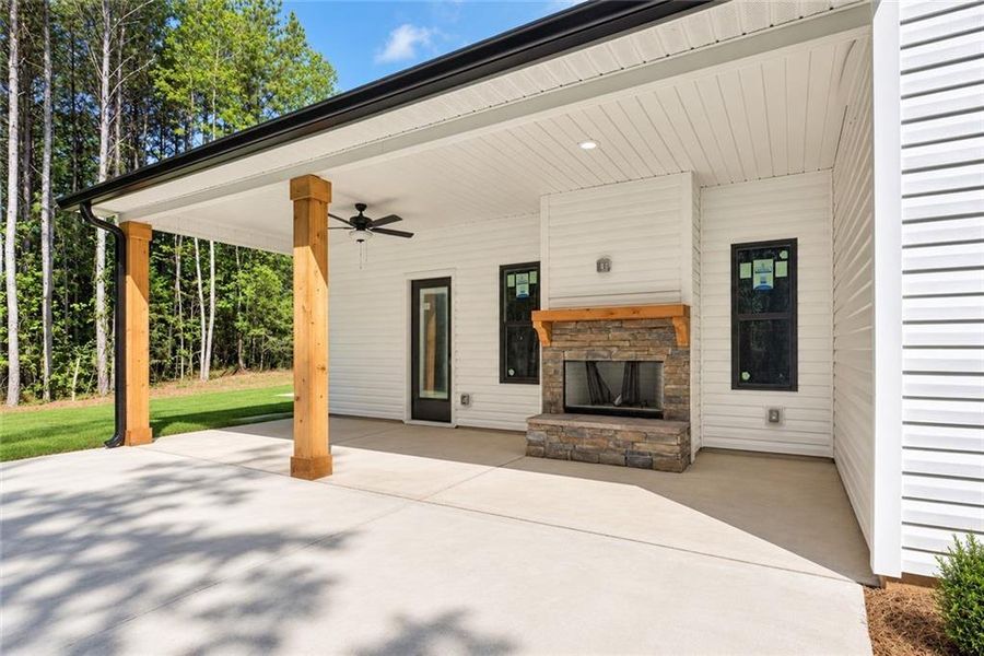 Exterior details and patio area of a home in , Silver Creek (Image 3). Exterior details and patio area of a home in , Silver Creek (Image 3).