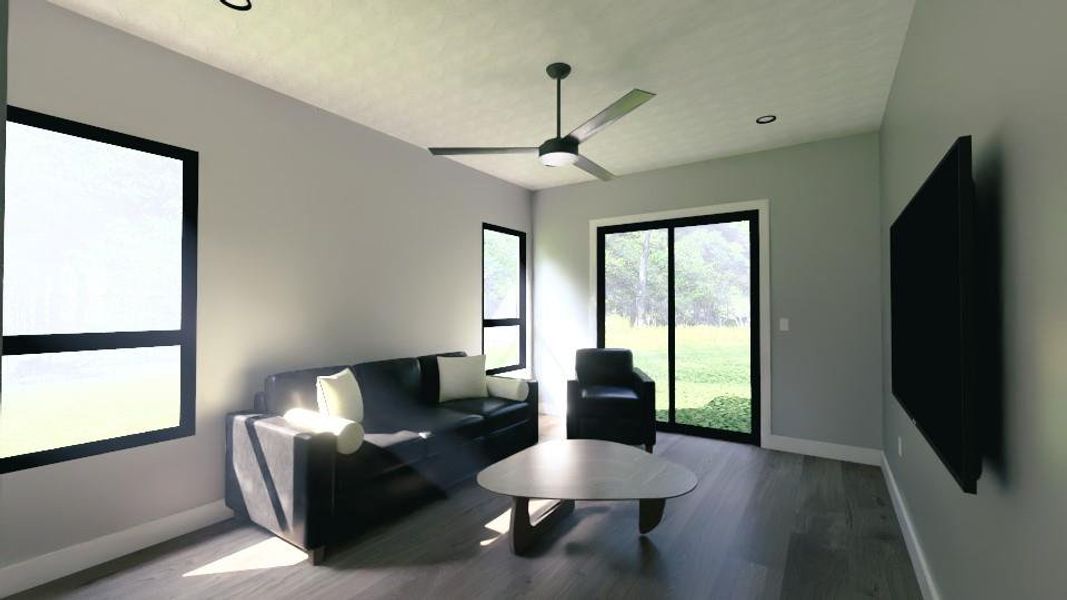 Furnished interior view inside a new home in , New Waverly (Image 3). Furnished interior view inside a new home in , New Waverly (Image 3).