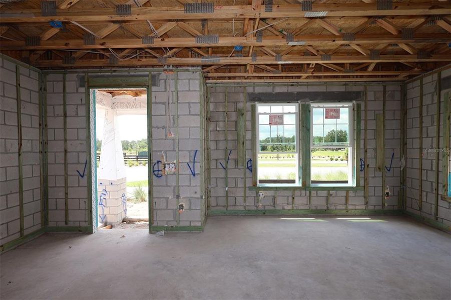 In-progress construction of a new home in Center Lake on the Park, St. Cloud, FL (Image 14).