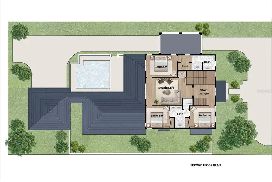 Exterior rendering of this home design in , Winter Park, FL (Image 1).