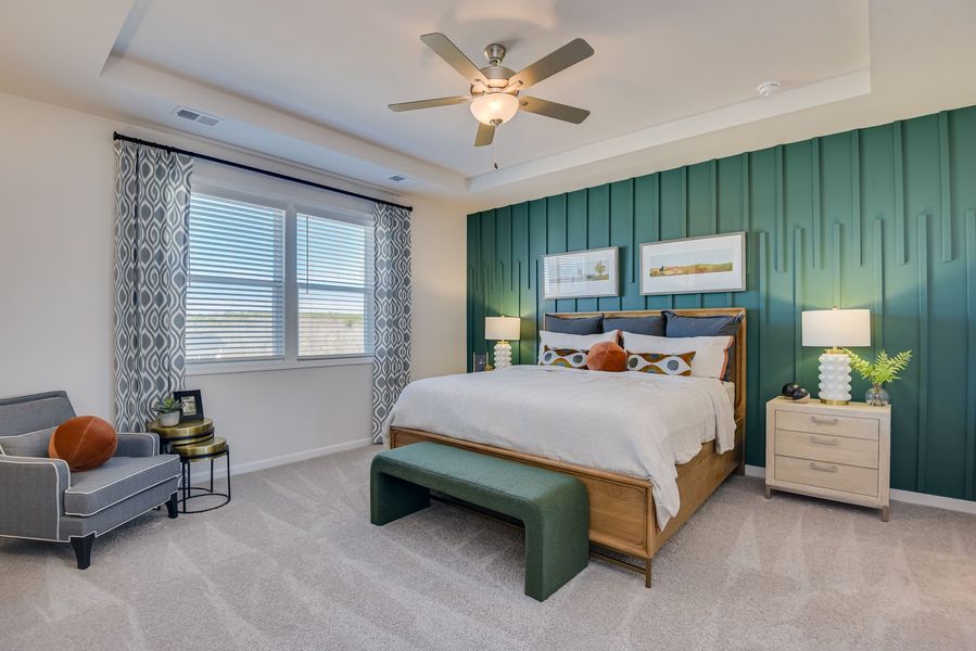 Furnished interior view inside a new home in The Beacon at Old Peachtree Single Family Homes, Lawrenceville (Image 222).